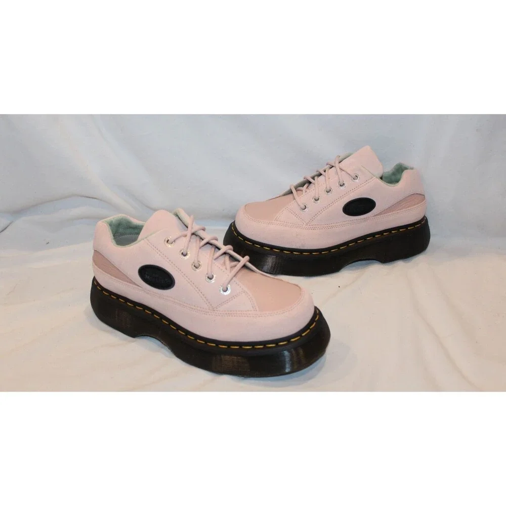 Dr. Martens Women's Buzz 5I Leather Platform Sneakers Powder Pink NEW‎ UK 7 US